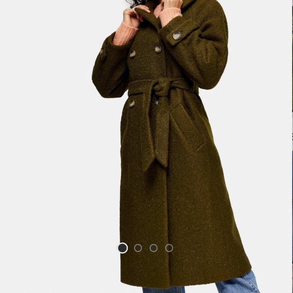 Topshop boucle trench coat